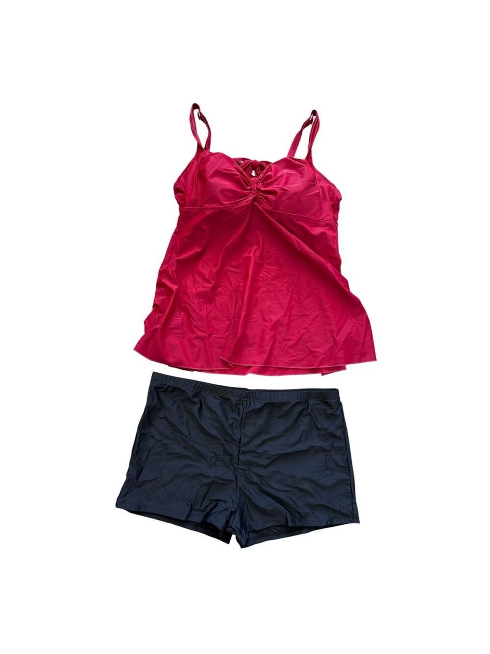 Septangle Red Tankini Swim Set w/ Shorts NWT Size 20W - Picture 2 of 7